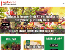 Tablet Screenshot of jamboreefoodsks.com